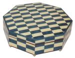 Nr.114M06 Intarsien Blau/Weiss